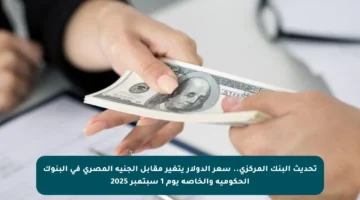 تحديث البنك المركزي.. سعر الدولار يتغير مقابل الجنيه المصري في البنوك الحكومية والخاصة يوم 1 سبتمبر 2025